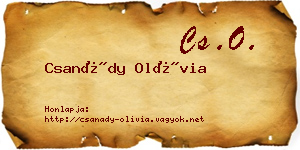 Csanády Olívia névjegykártya